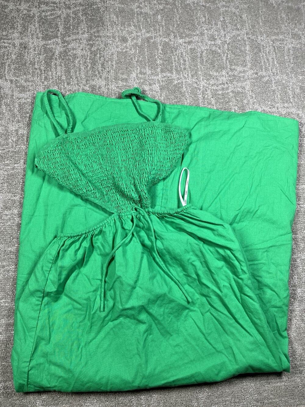 Sabo Green Midi Open Back Cut Out Beachy Vaction Dress Size 6